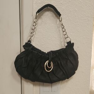 Elegant Black Women's White House Black Market bag. Leather. Beautiful interior.